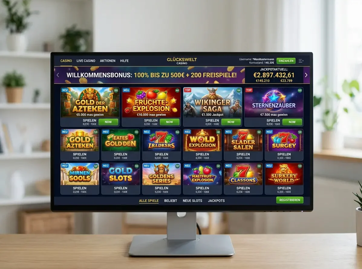 Spieleauswahl bei Lucky7Even